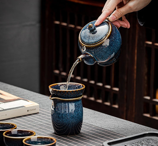 Kiln Ceramic Japanese-style Ancient Kung Fu Tea Set
