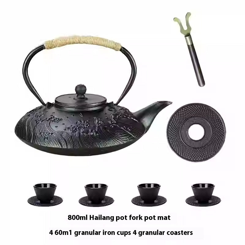 Handmade Iron Tea Pot With Strainer Water Pot Tea Making