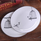 Bone China Dish Deep Plate Shallow Creative European Style