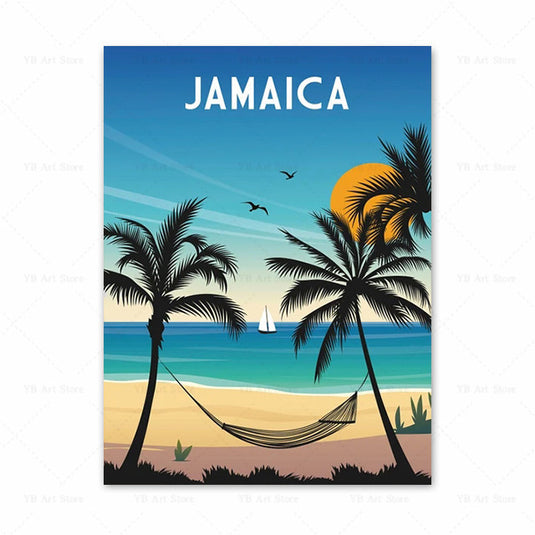 Affiche de voyage sur la côte amalfitaine, espagne, turquie, hawaï, grèce, peinture sur toile d'art mural, décor de maison