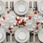 Nordic Minimalist Gold Edge Bone China Dinner Plate White Marble Pattern