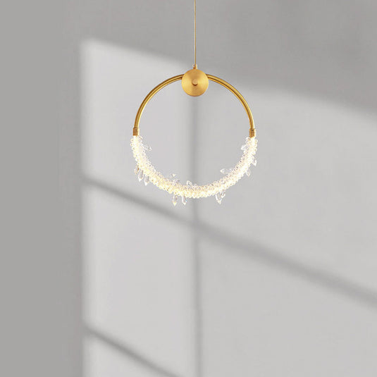 Lustre de chevet de chambre à coucher à éclairage d'ombre de lune pour couloir