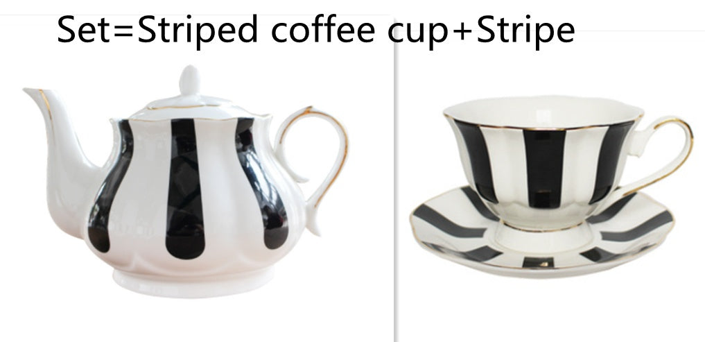 English afternoon tea set bone china polka dot handmade gold teapot