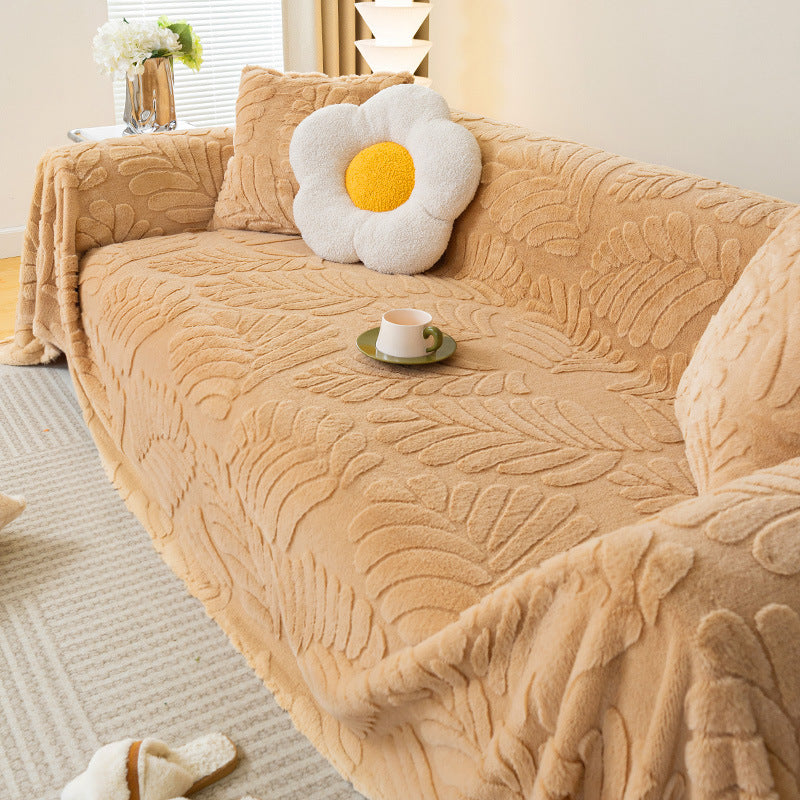 Plush Sofa Thickened Warm Sofa Slipcover