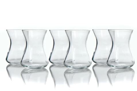 6 Pieces Turkish Tea Glass Cup Set 125ml