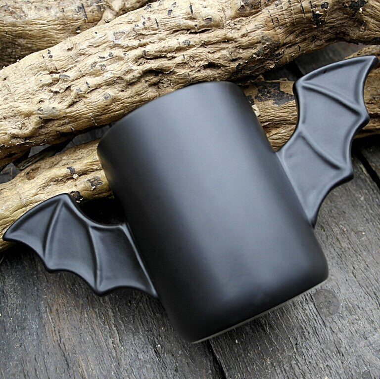 Bat Wing Handle Bone China Mug