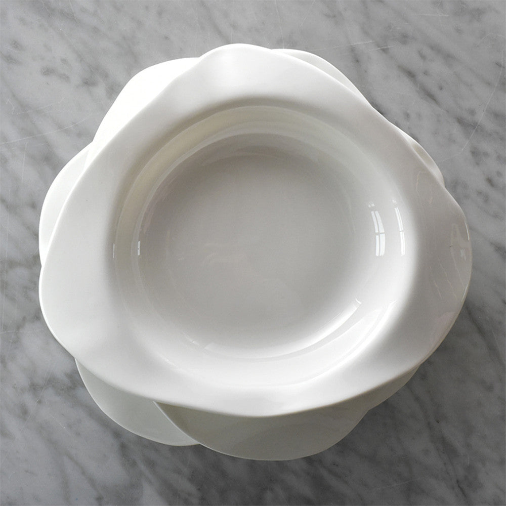 Creative Ultra-thin Bone China Irregular Soup Plate Restaurant ROOS