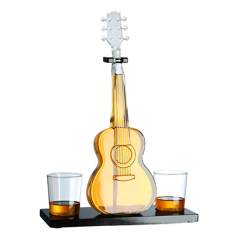 Ensemble carafe guitare créative avec verre borosilicate élevé