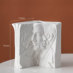 Ceramic Book Stand Creative Home Desktop Storage Office Decoration