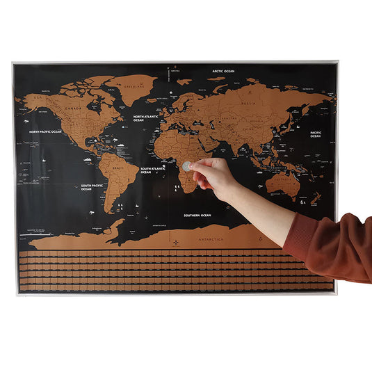 Affiche murale de décoration de carte du monde d'étudiant