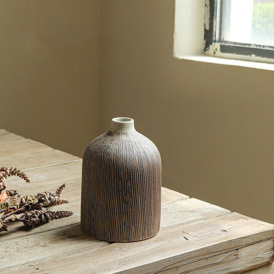 Vase Ceramic Vintage Stoneware Living Room Home