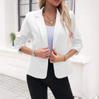 Women's Business Suit Jacket 34 Sleeve Business Casual Jacket - Grand Goldman