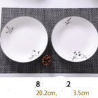 Bone China Dish Deep Plate Shallow Creative European Style