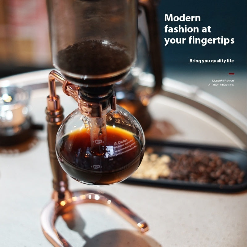 Vacuum Coffee Maker Household Cooking Siphon Pot Suit Glassware Coffee Machine For 3 People For 5 People