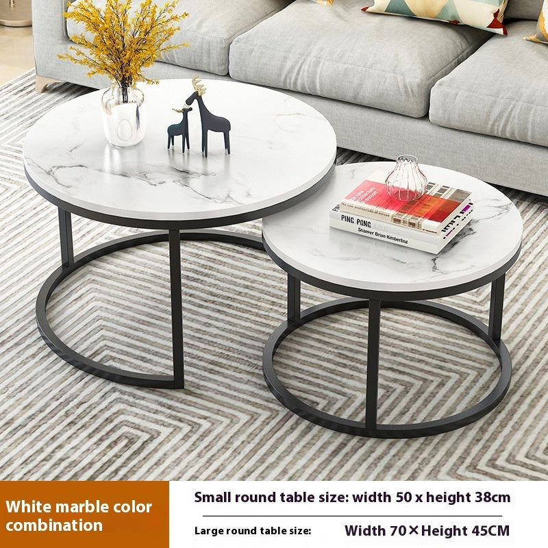 Coffee Table Living Room Creative Round Suit Wrought Iron Tea Table