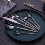 Embossed Textured Handle Steak Cutlery Western Cutlery - Grand Goldman