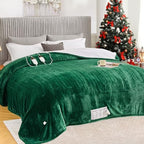 greenoak Heated Blanket Electric Throw 50"X60", Heating Blanket with 10 Heat Levels 1/2/4/6/8 Hours Auto-Off Overheat Protection, Flannel Sherpa Soft Warm Heater Blanket, ETL Certified Misty Grey - Grand Goldman