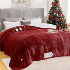 greenoak Heated Blanket Electric Throw 50"X60", Heating Blanket with 10 Heat Levels 1/2/4/6/8 Hours Auto-Off Overheat Protection, Flannel Sherpa Soft Warm Heater Blanket, ETL Certified Misty Grey - Grand Goldman