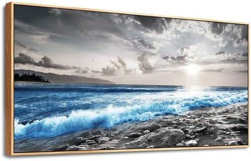 hyidecorart Wood Framed Wall Art For Living Room Large Canvas Wall Decor For Office Modern Bedroom Home Decoration Fog Forest Landscape Abstract Wall Paintings Stretched and Framed Pictures Artwork - Grand Goldman