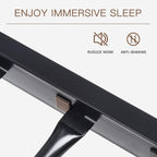 ikalido Metal Bunk Bed, Twin Over Full Size Beds with Sturdy Guard Rail & Removable Ladder, Space-Saving/Noise-Free/Matte Black - Grand Goldman