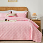 inron Queen Quilt Bedding Set,Soft Ultrasonic Full/Queen Quilt Set, Lightweight Olive Green Bedspread Queen Size,Cozy Geometric Coverlet Set for All Seasons(Includes 1 Quilt and 2 Pillow Shams) - Grand Goldman