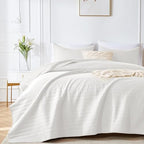 inron Queen Quilt Bedding Set,Soft Ultrasonic Full/Queen Quilt Set, Lightweight Olive Green Bedspread Queen Size,Cozy Geometric Coverlet Set for All Seasons(Includes 1 Quilt and 2 Pillow Shams) - Grand Goldman