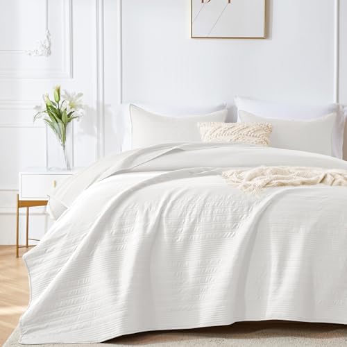 inron Queen Quilt Bedding Set,Soft Ultrasonic Full/Queen Quilt Set, Lightweight Olive Green Bedspread Queen Size,Cozy Geometric Coverlet Set for All Seasons(Includes 1 Quilt and 2 Pillow Shams) - Grand Goldman