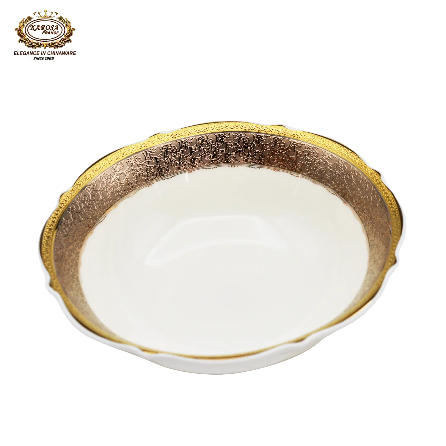 karosa royal style golden luxury 98 pcs dinner sets bone china dinner set dinnerware sets - Grand Goldman