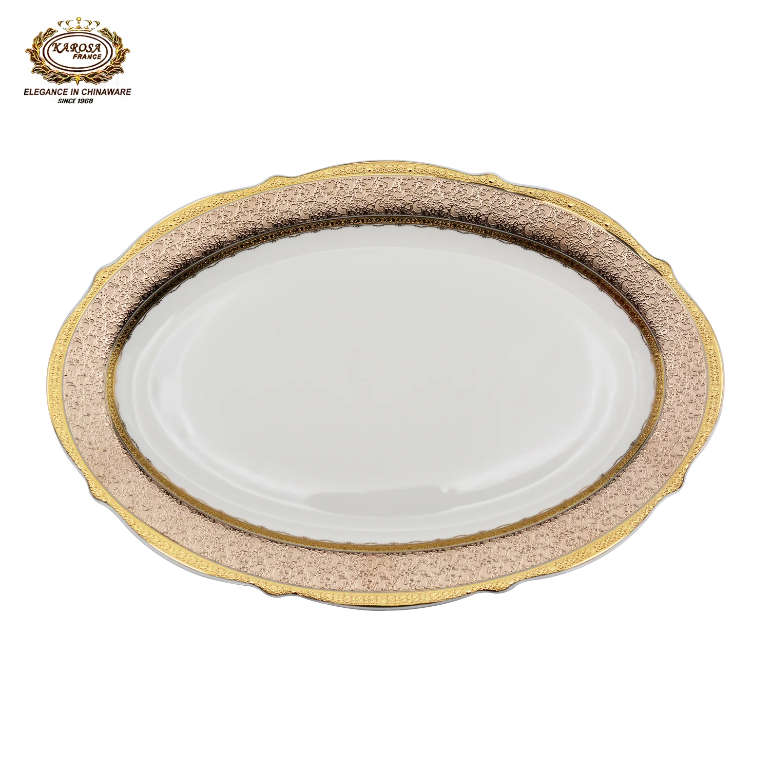 karosa royal style golden luxury 98 pcs dinner sets bone china dinner set dinnerware sets - Grand Goldman