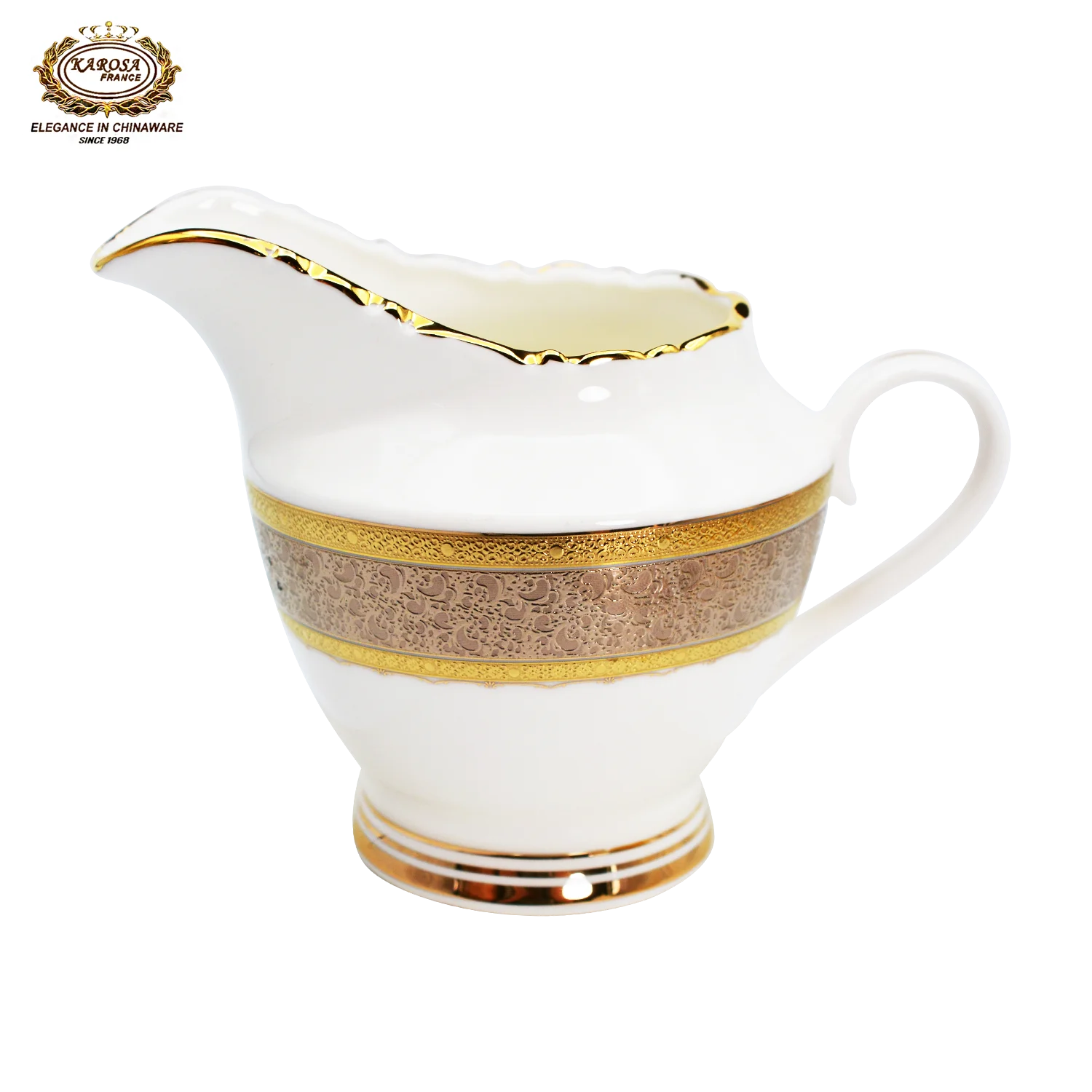 karosa royal style golden luxury 98 pcs dinner sets bone china dinner set dinnerware sets - Grand Goldman