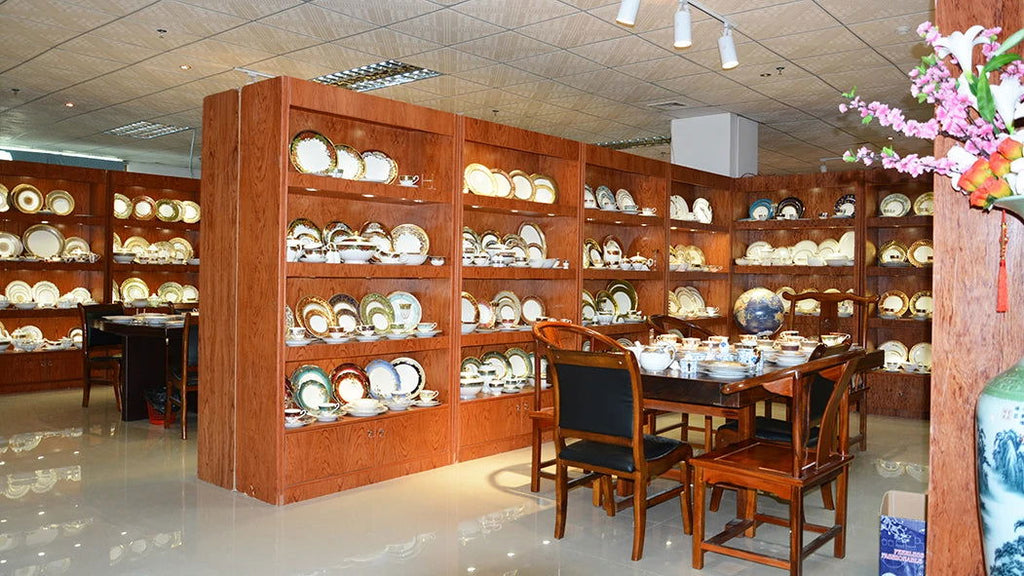 karosa royal style golden luxury 98 pcs dinner sets bone china dinner set dinnerware sets - Grand Goldman