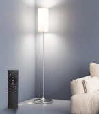 luckystyle LED Floor Lamp for Living Room, Dimmable Standing Lamps with Foot Switch,Remote Custom Color Temperature Black Pole Lamp with Lampshade,12W Led Bulb Tall Lamps for Office Kid Room Bedroom - Grand Goldman