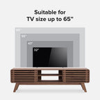 mopio Ensley TV Stand, Mid Century Modern TV Stand for 55/60/65 inch TV, Farmhouse TV Stand, Entertainment Center with Storage, TV and Media Consol for Living Room (Walnut, 59") - Grand Goldman