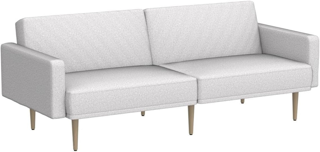 mopio Futon Sofa Bed, Couch, Small Sofa, Sleeper Sofa, Loveseat, Mid Century Modern Futon Couch, Sofa Cama, Couches for Living Room (Light Gray Fabric) - Grand Goldman