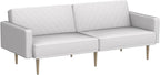 mopio Futon Sofa Bed, Couch, Small Sofa, Sleeper Sofa, Loveseat, Mid Century Modern Futon Couch, Sofa Cama, Couches for Living Room (Light Gray Fabric) - Grand Goldman