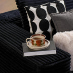 ovios 104" Cloud Sectional Couch with L-Shape Chaise,Modern Modular Sofa with Deep Seat, Upholstered Couches for Living Room Bedroom,No Assembly Required, Black (Plush Corduroy Fabric) - Grand Goldman