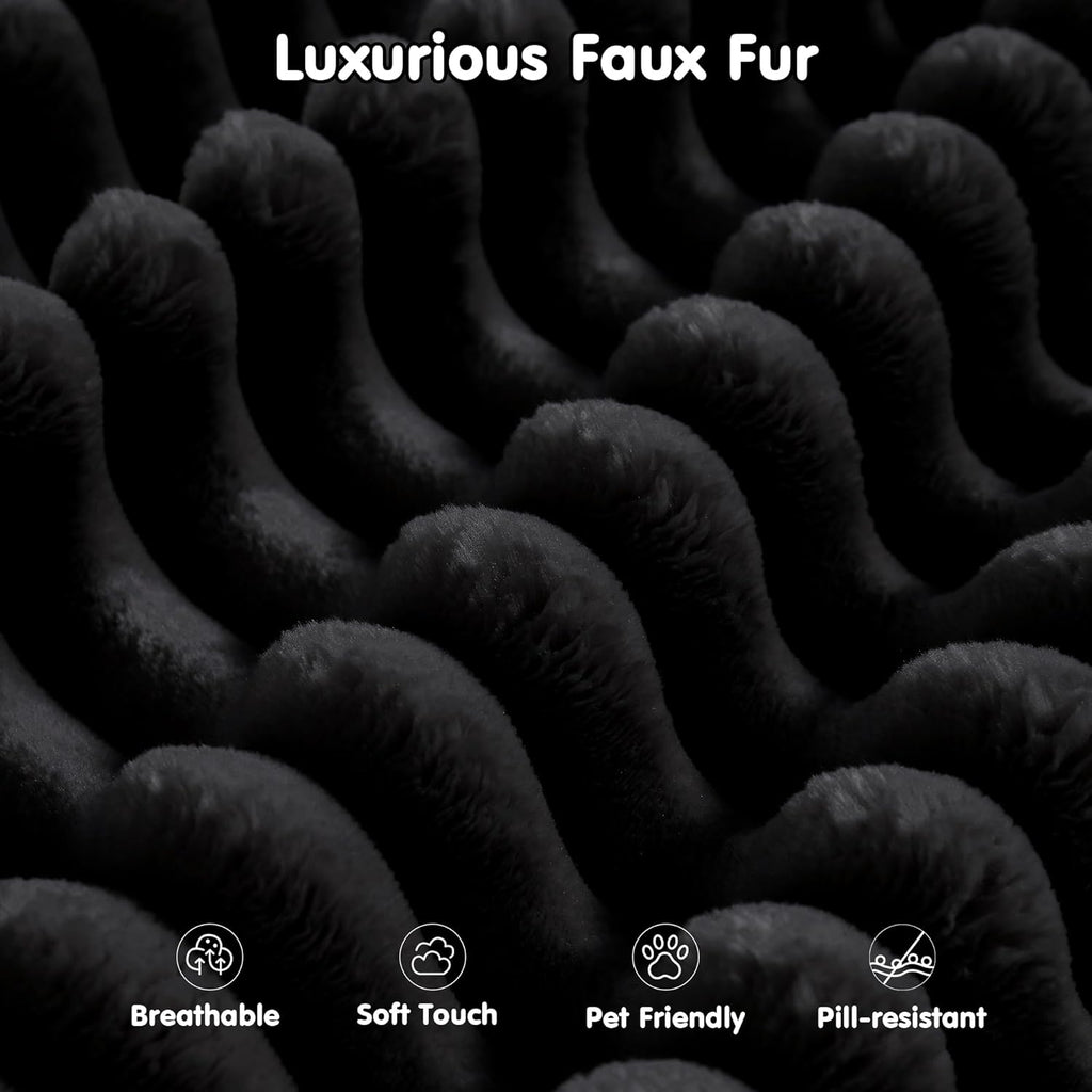 ovios 104" Cloud Sectional Couch with L-Shape Chaise,Modern Modular Sofa with Deep Seat, Upholstered Couches for Living Room Bedroom,No Assembly Required, Black (Plush Corduroy Fabric) - Grand Goldman