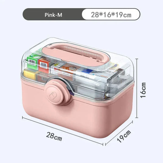 MEDBOX™ #1 Large Capacity Family Medicine Organizer Box Portable First Aid Kit Medicine Storage Boxes Organizers for Home & Office