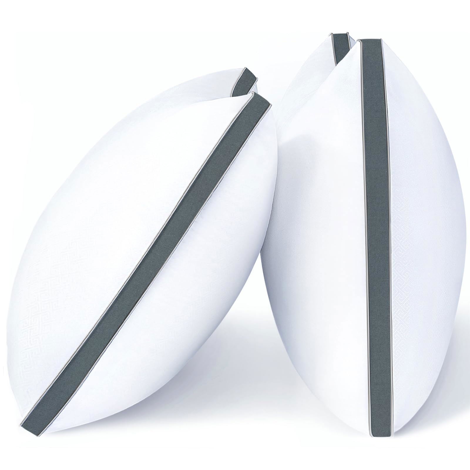 viewstar Pillows Queen Size Set of 2, Bed Pillows for Sleeping, Queen Pillows 2 Pack for Back, Stomach or Side Sleepers, Fluffy Pillows for Bed with Down Alternative, Machine Washable, 20" x 30" - Grand Goldman