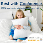 viewstar Pillows Queen Size Set of 2, Bed Pillows for Sleeping, Queen Pillows 2 Pack for Back, Stomach or Side Sleepers, Fluffy Pillows for Bed with Down Alternative, Machine Washable, 20" x 30" - Grand Goldman