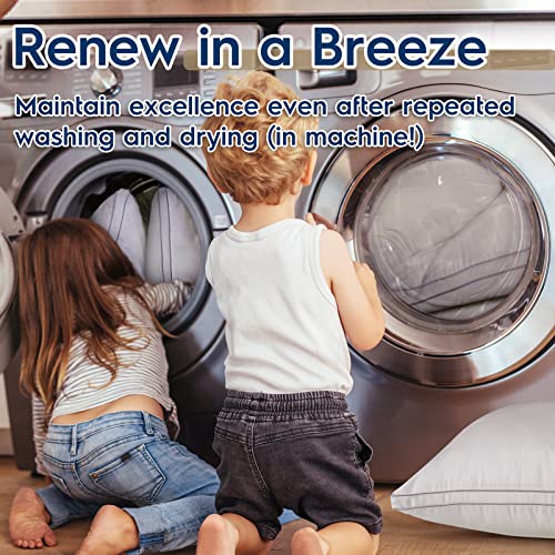 viewstar Pillows Queen Size Set of 2, Bed Pillows for Sleeping, Queen Pillows 2 Pack for Back, Stomach or Side Sleepers, Fluffy Pillows for Bed with Down Alternative, Machine Washable, 20" x 30" - Grand Goldman